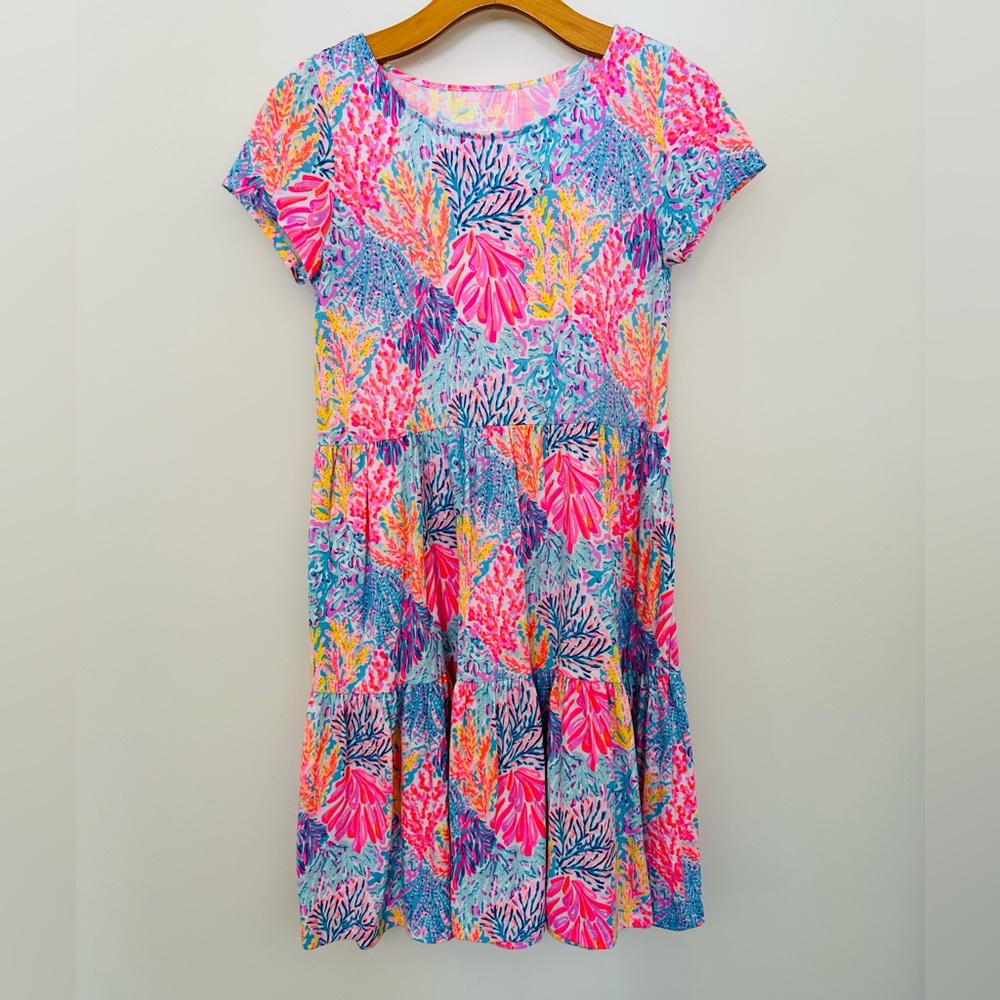 Lilly Pulitzer Vibrant Pink and Blue Dress